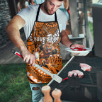 Personalised Wests Tigers Apron Polynesian Tribal Art Style With Powerful Tiger Mascot