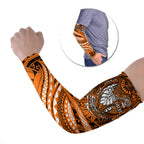 Personalised Wests Tigers Arm Sleeves Polynesian Tribal Art Style With Powerful Tiger Mascot