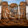 Personalised Wests Tigers Back Car Seat Cover Polynesian Tribal Art Style With Powerful Tiger Mascot
