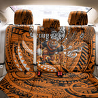 Personalised Wests Tigers Back Car Seat Cover Polynesian Tribal Art Style With Powerful Tiger Mascot
