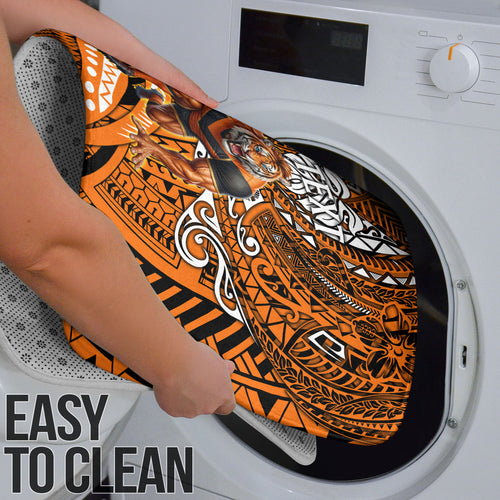 Personalised Wests Tigers Bathroom Set Polynesian Tribal Art Style With Powerful Tiger Mascot