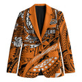 Personalised Wests Tigers Blazer Polynesian Tribal Art Style With Powerful Tiger Mascot