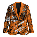 Personalised Wests Tigers Blazer Polynesian Tribal Art Style With Powerful Tiger Mascot