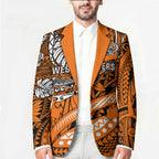 Personalised Wests Tigers Blazer Polynesian Tribal Art Style With Powerful Tiger Mascot