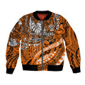Personalised Wests Tigers Bomber Jacket Polynesian Tribal Art Style With Powerful Tiger Mascot