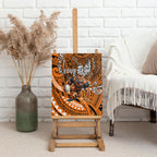 Personalised Wests Tigers Canvas Wall Art Polynesian Tribal Art Style With Powerful Tiger Mascot