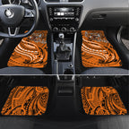 Personalised Wests Tigers Car Mats Polynesian Tribal Art Style With Powerful Tiger Mascot