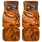 Personalised Wests Tigers Car Mats Polynesian Tribal Art Style With Powerful Tiger Mascot