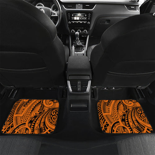 Personalised Wests Tigers Car Mats Polynesian Tribal Art Style With Powerful Tiger Mascot