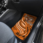 Personalised Wests Tigers Car Mats Polynesian Tribal Art Style With Powerful Tiger Mascot
