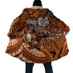 Personalised Wests Tigers Cloak Polynesian Tribal Art Style With Powerful Tiger Mascot