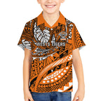 Personalised Wests Tigers Hawaiian Shirt Polynesian Tribal Art Style With Powerful Tiger Mascot