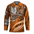 Personalised Wests Tigers Hockey Jersey Polynesian Tribal Art Style With Powerful Tiger Mascot