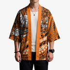 Personalised Wests Tigers Kimono Polynesian Tribal Art Style With Powerful Tiger Mascot