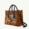 Personalised Wests Tigers Leather Bag Polynesian Tribal Art Style With Powerful Tiger Mascot