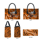 Personalised Wests Tigers Leather Bag Polynesian Tribal Art Style With Powerful Tiger Mascot
