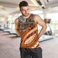 Personalised Wests Tigers Men Tank Top Polynesian Tribal Art Style With Powerful Tiger Mascot