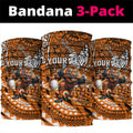 Personalised Wests Tigers Neck Gaiter Polynesian Tribal Art Style With Powerful Tiger Mascot