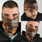 Personalised Wests Tigers Neck Gaiter Polynesian Tribal Art Style With Powerful Tiger Mascot