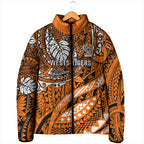 Personalised Wests Tigers Padded Jacket Polynesian Tribal Art Style With Powerful Tiger Mascot