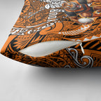 Personalised Wests Tigers Pillow Cover Polynesian Tribal Art Style With Powerful Tiger Mascot