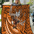 Personalised Wests Tigers Quilt Polynesian Tribal Art Style With Powerful Tiger Mascot