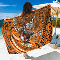 Personalised Wests Tigers Sarong Polynesian Tribal Art Style With Powerful Tiger Mascot