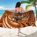 Personalised Wests Tigers Sarong Polynesian Tribal Art Style With Powerful Tiger Mascot
