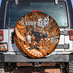 Personalised Wests Tigers Spare Tire Cover Polynesian Tribal Art Style With Powerful Tiger Mascot