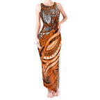 Personalised Wests Tigers Tank Maxi Dress Polynesian Tribal Art Style With Powerful Tiger Mascot