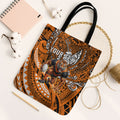 Personalised Wests Tigers Tote Bag Polynesian Tribal Art Style With Powerful Tiger Mascot