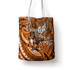Personalised Wests Tigers Tote Bag Polynesian Tribal Art Style With Powerful Tiger Mascot