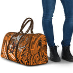Personalised Wests Tigers Travel Bag Polynesian Tribal Art Style With Powerful Tiger Mascot