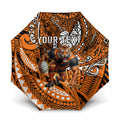 Personalised Wests Tigers Umbrella Polynesian Tribal Art Style With Powerful Tiger Mascot