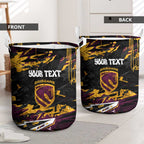 Personalized Brisbane Broncos Laundry Basket Graffiti Grunge Abstract Urban Street Style Design