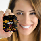 Personalized Brisbane Broncos AirPods Case Graffiti Grunge Abstract Urban Street Style Design