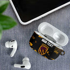 Personalized Brisbane Broncos AirPods Case Graffiti Grunge Abstract Urban Street Style Design