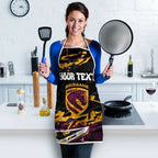 Personalized Brisbane Broncos Apron Graffiti Grunge Abstract Urban Street Style Design