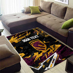 Personalized Brisbane Broncos Area Rug Graffiti Grunge Abstract Urban Street Style Design