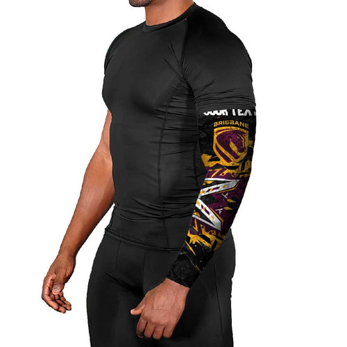 Personalized Brisbane Broncos Arm Sleeves Graffiti Grunge Abstract Urban Street Style Design