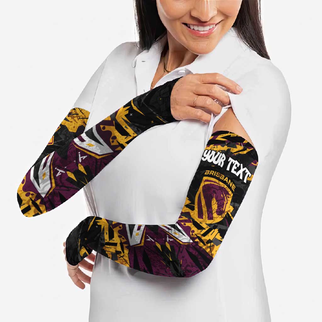 Personalized Brisbane Broncos Arm Sleeves Graffiti Grunge Abstract Urban Street Style Design