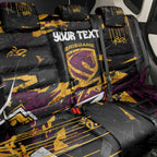 Personalized Brisbane Broncos Back Car Seat Cover Graffiti Grunge Abstract Urban Street Style Design