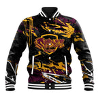Personalized Brisbane Broncos Baseball Jacket Graffiti Grunge Abstract Urban Street Style Design