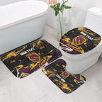 Personalized Brisbane Broncos Bathroom Set Graffiti Grunge Abstract Urban Street Style Design