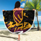 Personalized Brisbane Broncos Beach Blanket Graffiti Grunge Abstract Urban Street Style Design