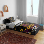 Personalized Brisbane Broncos Bedding Set Graffiti Grunge Abstract Urban Street Style Design