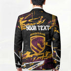 Personalized Brisbane Broncos Blazer Graffiti Grunge Abstract Urban Street Style Design