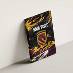 Personalized Brisbane Broncos Canvas Wall Art Graffiti Grunge Abstract Urban Street Style Design