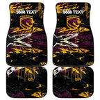 Personalized Brisbane Broncos Car Mats Graffiti Grunge Abstract Urban Street Style Design
