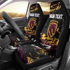 Personalized Brisbane Broncos Car Seat Cover Graffiti Grunge Abstract Urban Street Style Design
